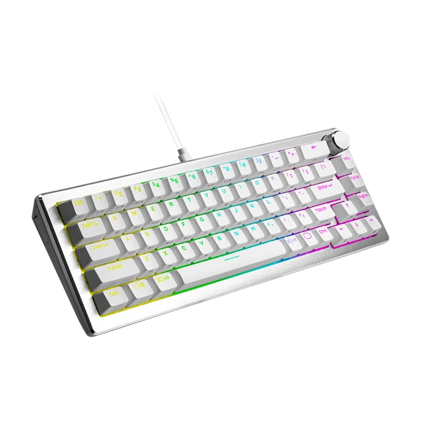 COOLER MASTER Vezetékes Billentyűzet CK720 65% RGB Mechanikus Gaming, White Switch, magyar Cooler Master