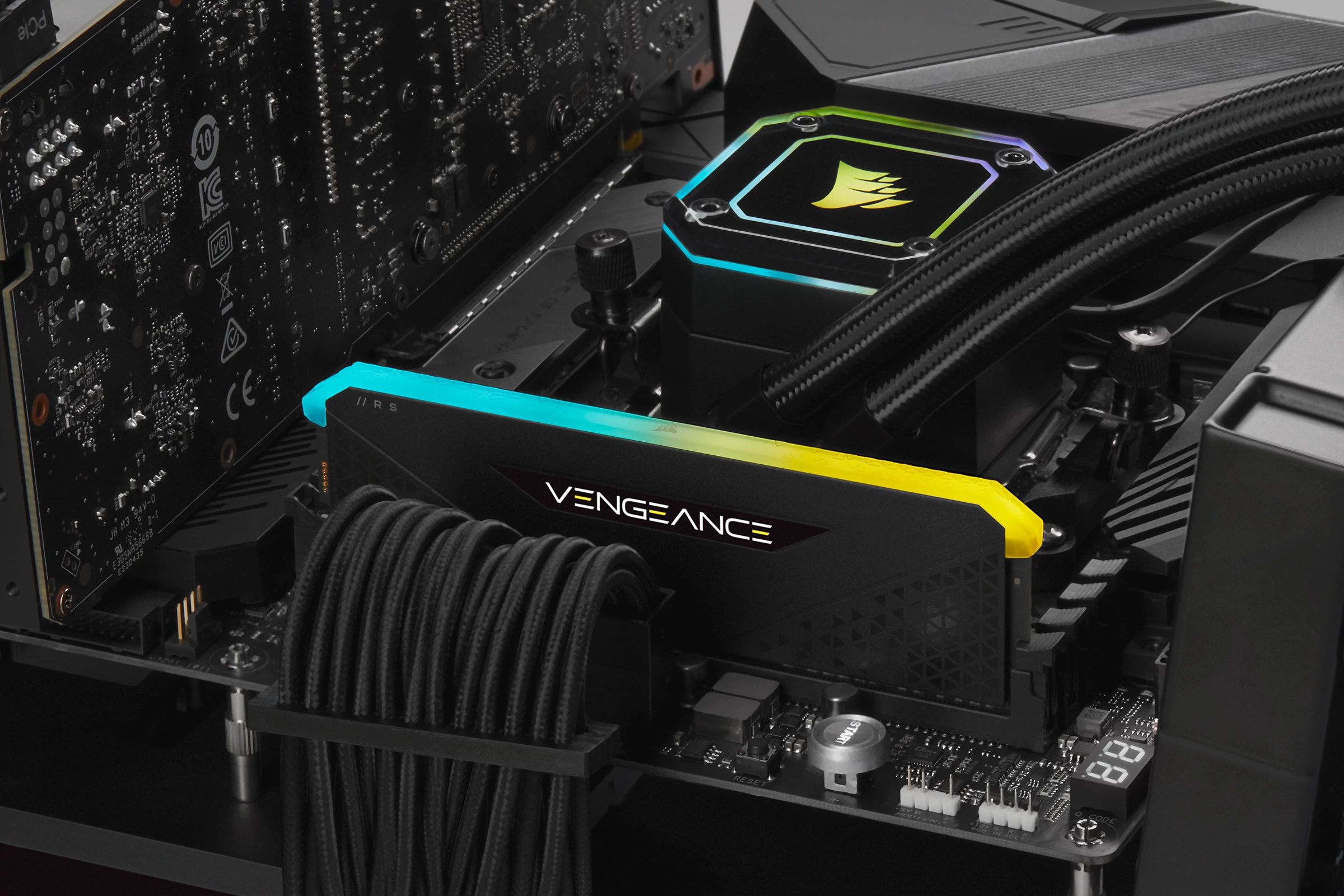 CORSAIR Vengeance RGB RS Fekete DDR4. 3200MHz 16GB (1x16GB) memória