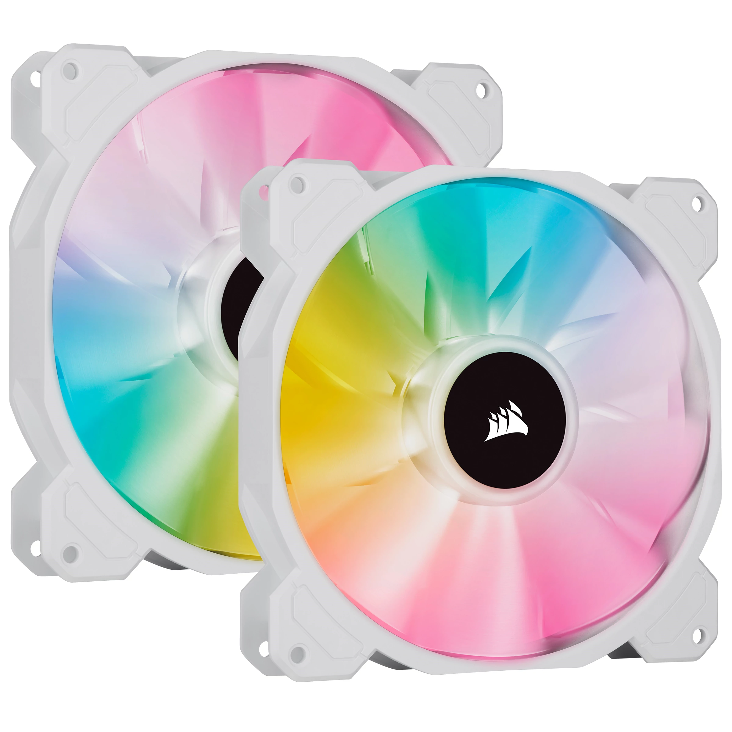 CORSAIR SP140 RGB ELITE, 140mm RGB 2 db Ventilátor + Lighting Node CORE Fehér