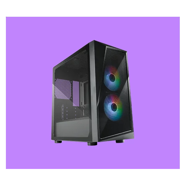 COOLER MASTER Ház Mini Tower CMP 320, 2x ARGB Ventilátor, Tápegység nélkül, fekete Cooler Master