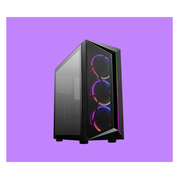 COOLER MASTER Ház Midi ATX CMP 510, 3x ARGB Ventilátor, Tápegység nélkül, Üvegfalú, fekete Cooler Master