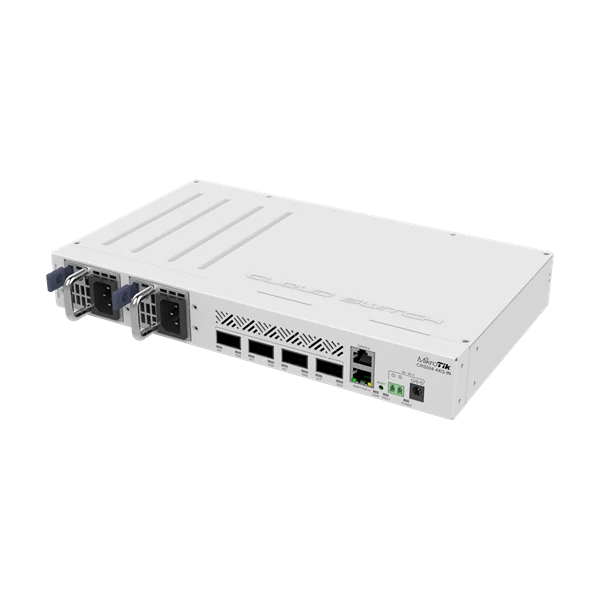 MIKROTIK Cloud Router Switch 1x100Mbps + 4x100Gbit QSFP28, Menedzselhető, Rackes - CRS504-4XQ-IN