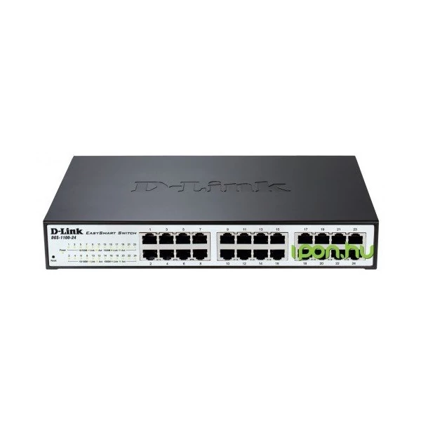 D-LINK Switch 24x1000Mbps (12xPOE) Fémházas Menedzselhető Rackes, DGS-1100-24PV2 / E