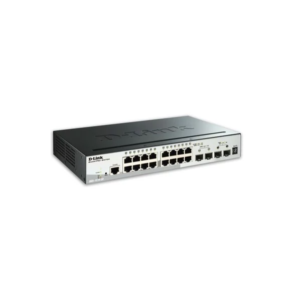 D-LINK Switch 16x1000Mbps + 2xGigabit SFP + 2xGigabit SFP+ Menedzselhető Rackes, DGS-1510-20 / E