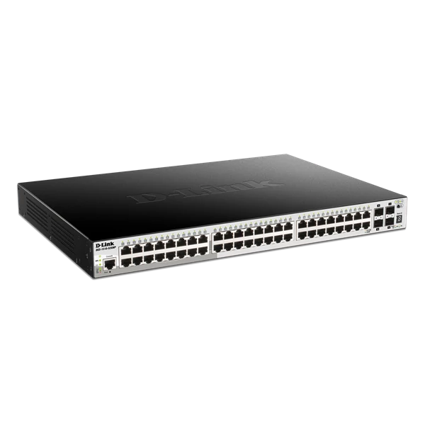 D-LINK Switch 48x1000Mbps (48xPOE) + 4xGigabit SFP+ Menedzselhető Rackes, DGS-1510-52XMP / E