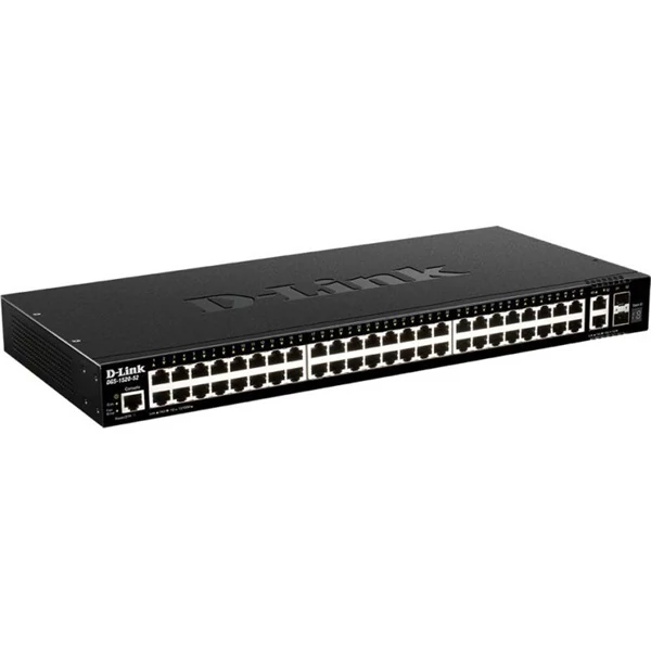 D-LINK Switch 48x1000Mbps + 2x10G + 2xGigabit SFP+ Menedzselhető Rackes, DGS-1520-52