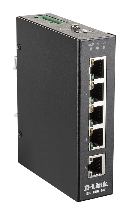 D-Link DIS-100E-5W Industrial Fast Ethernet Unmanaged Switch