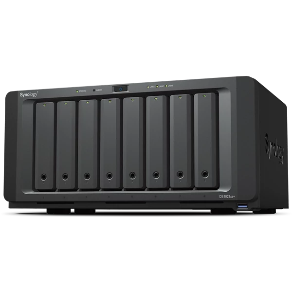 SYNOLOGY NAS 8 fiókos AMD Ryzen V1780B 4x3,6GHz, 8GB DDR4 ECC, 2x1GbE, 1x10GbE, 3xUSB3.2Gen1 - DS1823xs+ Synology