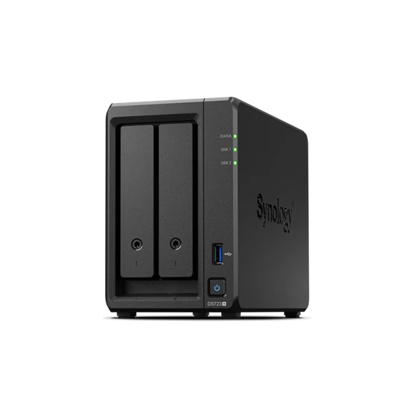 SYNOLOGY NAS 2 fiókos AMD Ryzen R1600 2x2,6GHz, 10GB DDR4 RAM, 2x1000Mbit, 1xUSB3.2Gen1 - DS723 + 10GB Synology