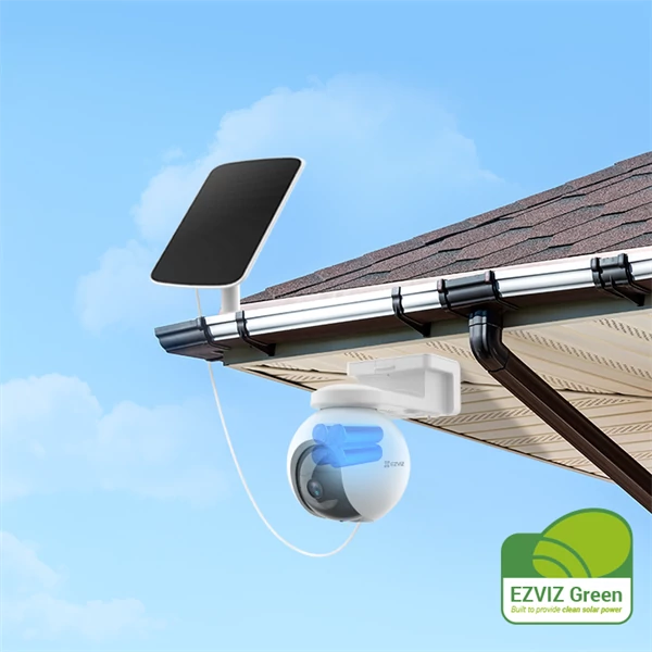 EZVIZ EB8 kültéri akkumulátoros 4G kamera + solar panel színes éjszakai látás, 360°, aktív sziréna védelem 512GB EZVIZ