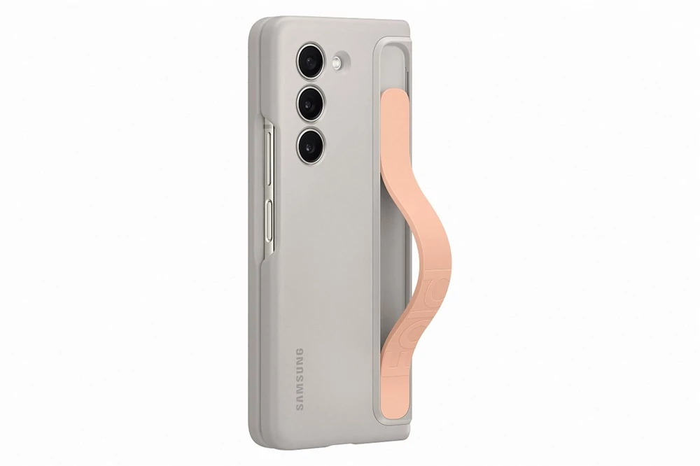 Samsung galaxy fold5 standing case with strap, sand