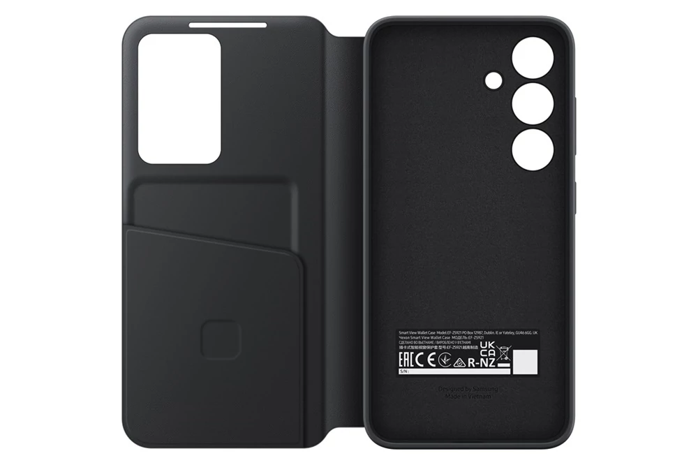 Samsung s24 smart view wallet case, black