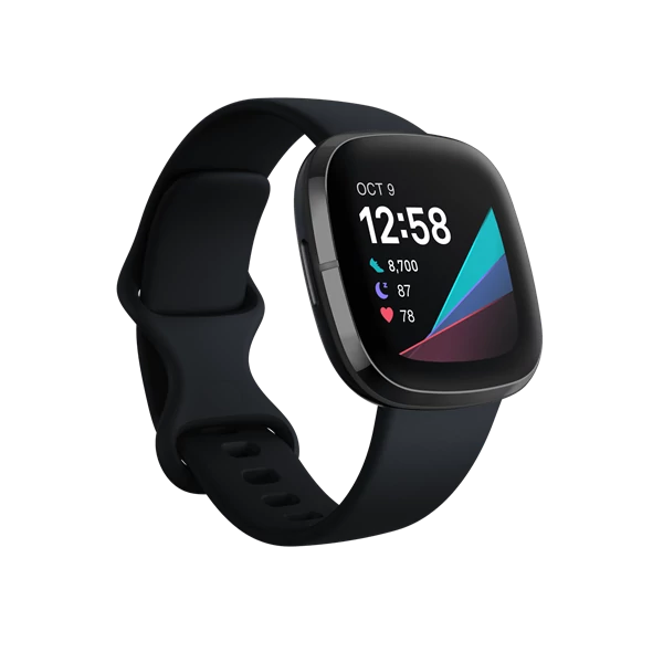 FITBIT Sense okosóra (Carbon / Graphite Stainless Steel) FITBIT