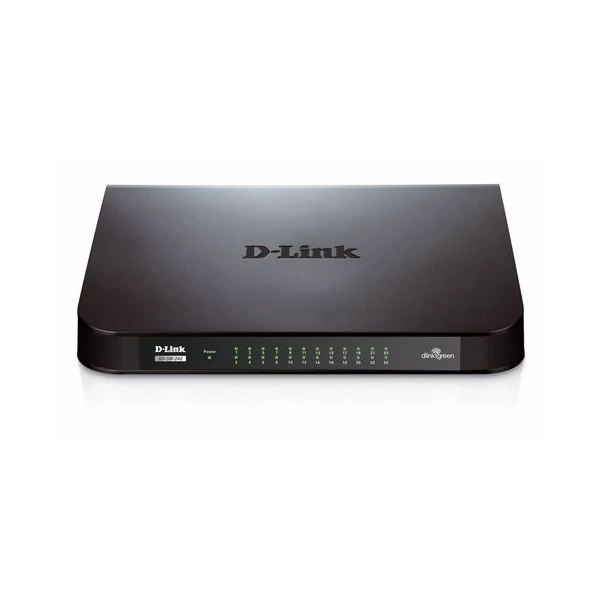 D-LINK Switch 24x1000Mbps Fémházas Asztali, Rackes, GO-SW-24G / E