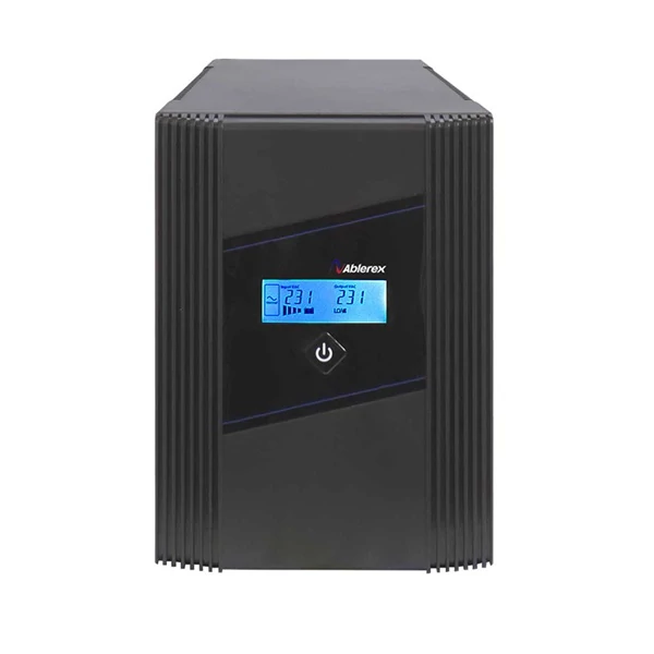 ABLEREX UPS, GLAMOR, GR450, 1xIEC + 1xSchuko, 450VA (250 W) LINE-INTERACTIVE szünetmentes tápegység, torony, LCD Ablerex