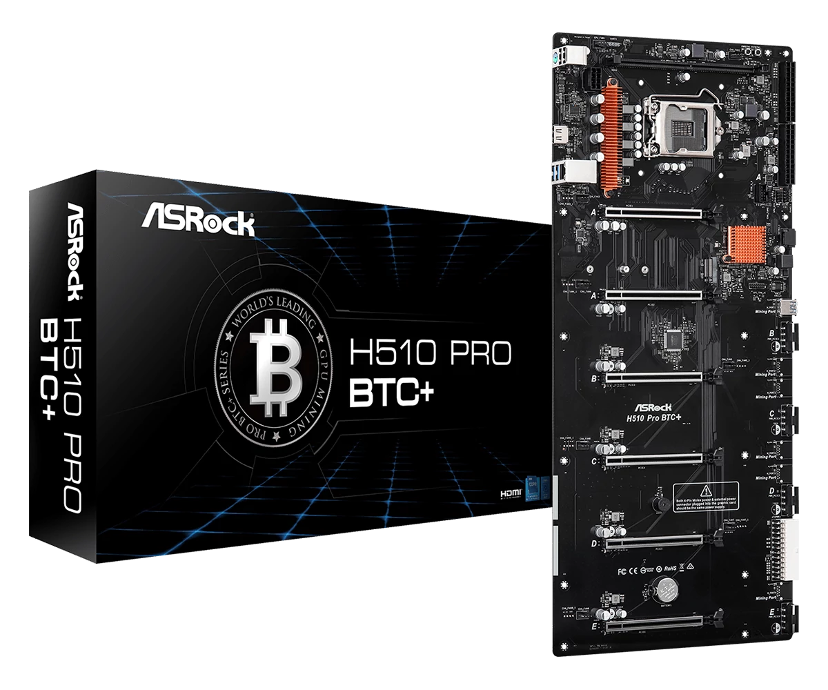 ASRock LGA1200 H510 PRO BTC+ alaplap