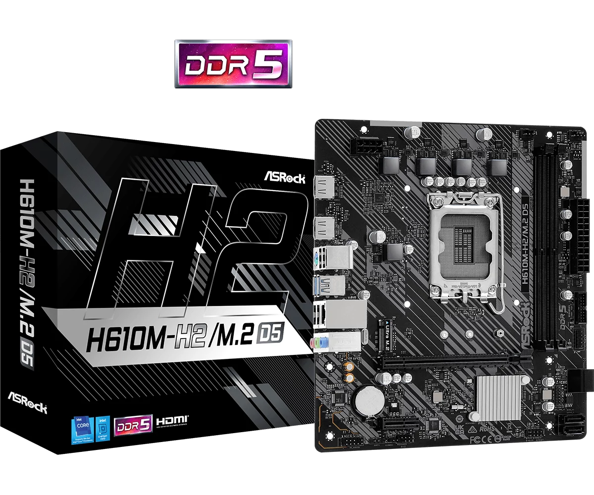 ASRock LGA1700 H610M-H2/M.2 D5 alaplap