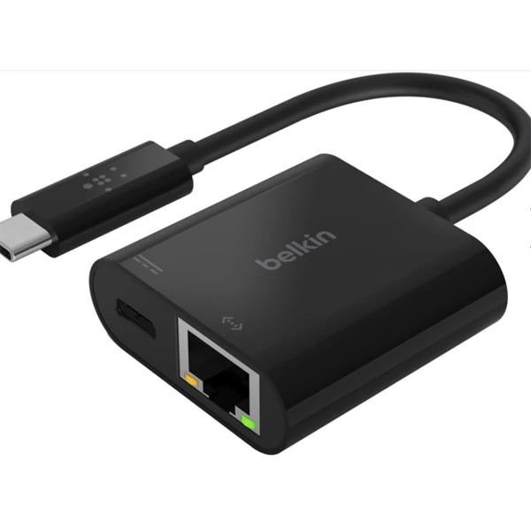 Belkin INC001btBK ADAPTER, USB-C TO GIGABIT ETHERNET, 60W PD, BLK