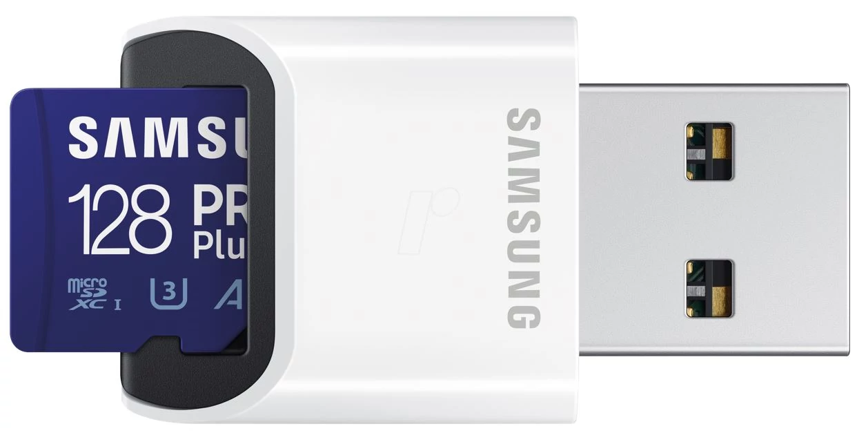 Samsung Pro Plus 128GB microSD (MB-MD128KB/WW) memória kártya kártyaolvasóval