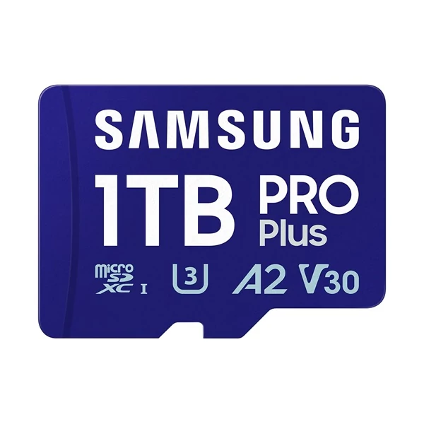 SAMSUNG Memóriakártya, PRO Plus microSDXC kártya 1TB, CLASS 10, UHS-I, U3, V30, A2, + Adapter, R180 / W130 SMG