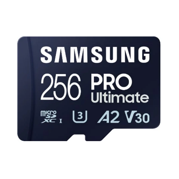 SAMSUNG Memóriakártya, PRO Ultimate 256GB, Class 10, V30, A2, Grade 3 (U3), R200 / W130 SMG