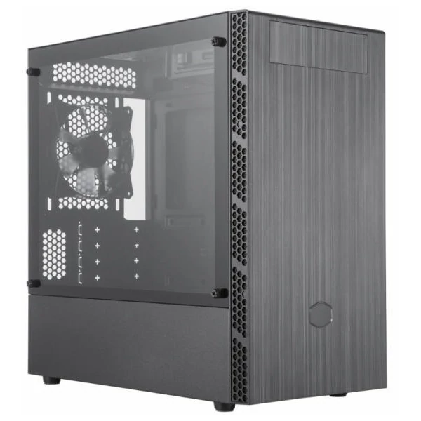 COOLER MASTER Ház Mini Tower ATX MasterBox MB400L ODD foglalattal, 1db Ventilátorral, Tápegység nélkül, Üvegfalú, szürke Cooler Master