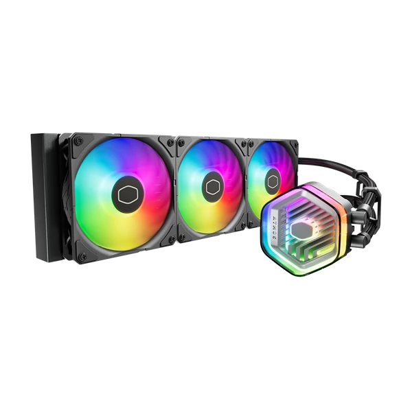 COOLER MASTER CPU hűtő MASTERLIQUID 360 ATMOS (vízhűtés), 3 Ventilátoros, ARGB Gen2, fekete Cooler Master