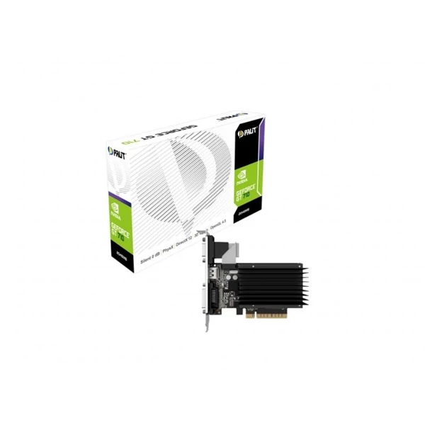 PALIT Videokártya PCI-Ex16x nVIDIA GT 710 2GB GDDR3, Passzív