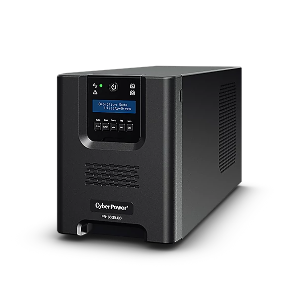 CYBERPOWER UPS PR1000ELCD (8xIEC320) 1000VA 900W 230V szünetmentes tápegység + USB LINE-INTERAKTÍV CyberPower