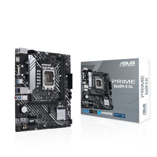 ASUS Alaplap S1700 PRIME B660M-K D4 INTEL B660, mATX