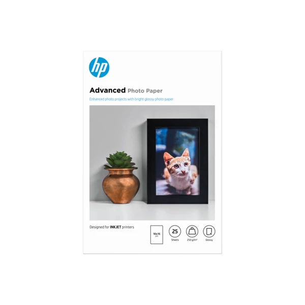 HP Fotópapír ADVANCED GLOSSY PHOTO PAPER 10X15 / 25, 250g / m2 BORDERLESS