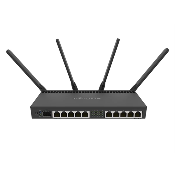 MIKROTIK Wireless Router DualBand 10x1000Mbps + 1x10Gbit SFP + , AC2000, Asztali - RB4011IGS + 5HACQ2HND-IN