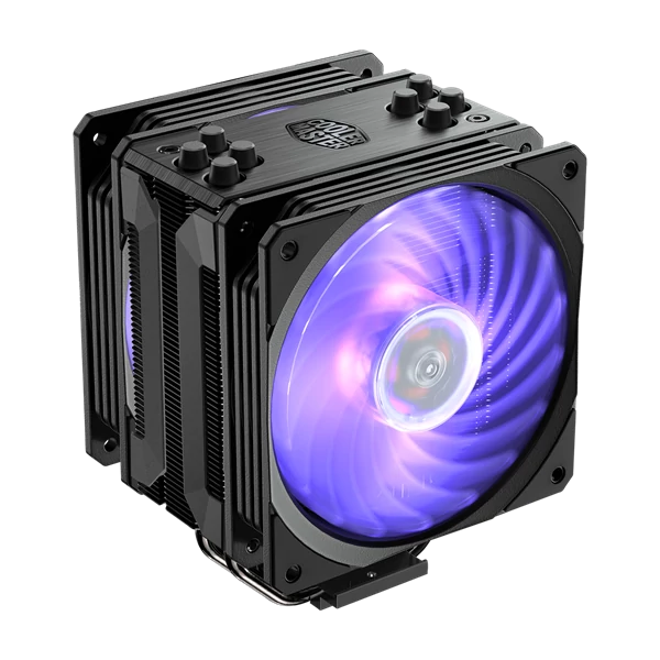 COOLER MASTER CPU hűtő HYPER 212 RGB BLACK EDITION LGA1700, Univerzális, fekete