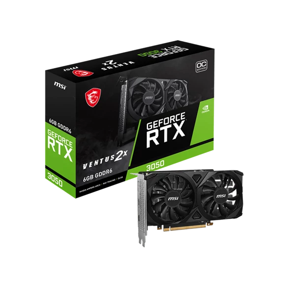 MSI Videokártya PCI-Ex16x nVIDIA RTX 3050 VENTUS 2X 6GB DDR6 OC MSI PCC