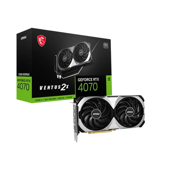 MSI Videokártya PCI-Ex16x nVIDIA RTX 4070 VENTUS 2X 12GB DDR6X OC MSI