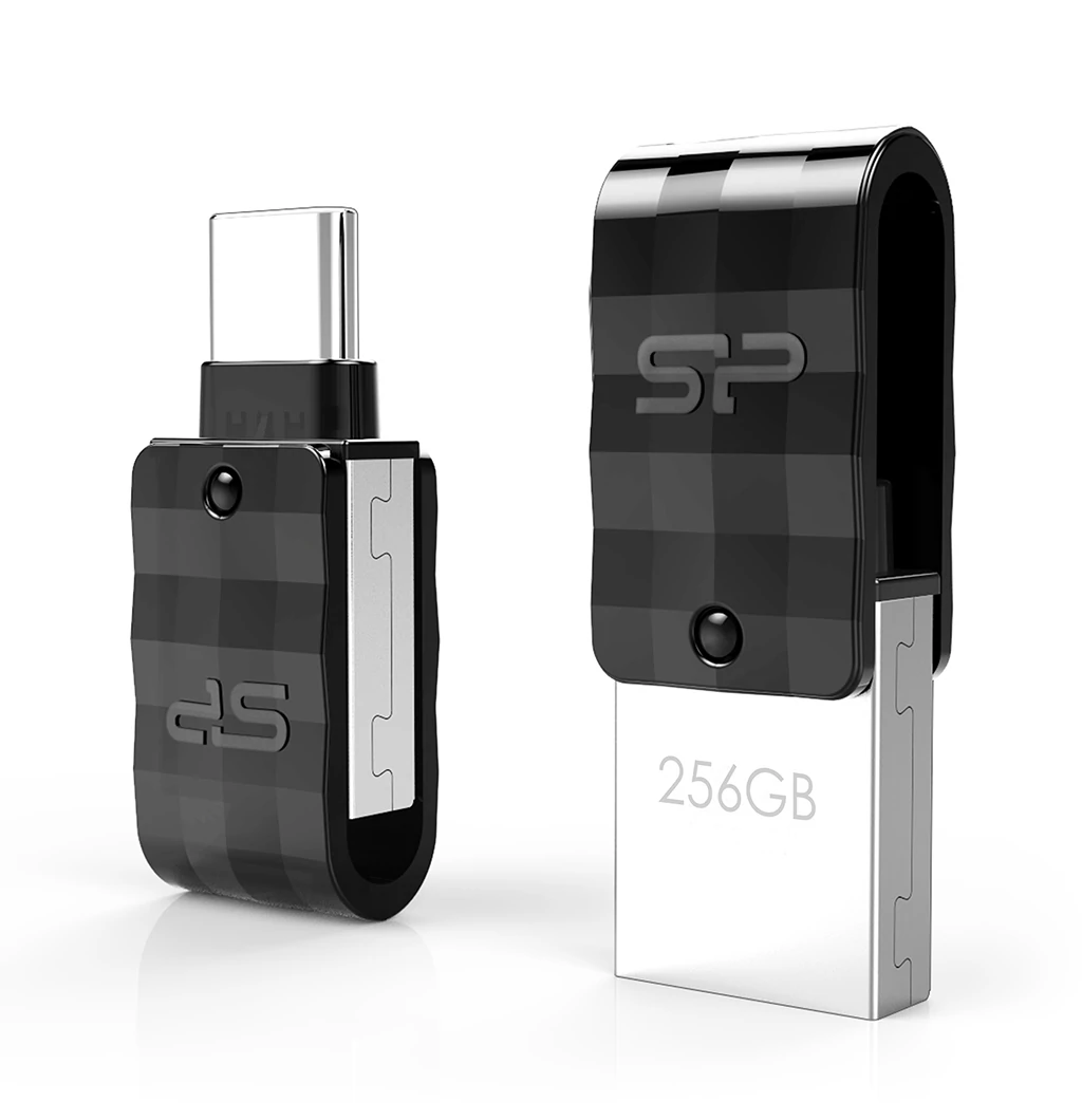 SILICON POWER Pendrive 64GB, Mobile - C31 USB Type-C + USB Type-A, Szürke Silicon Power