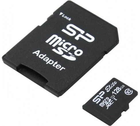 Silicon Power 128GB microSD+adapter, UHS1 (SP128GBSTXBU1V10SP)