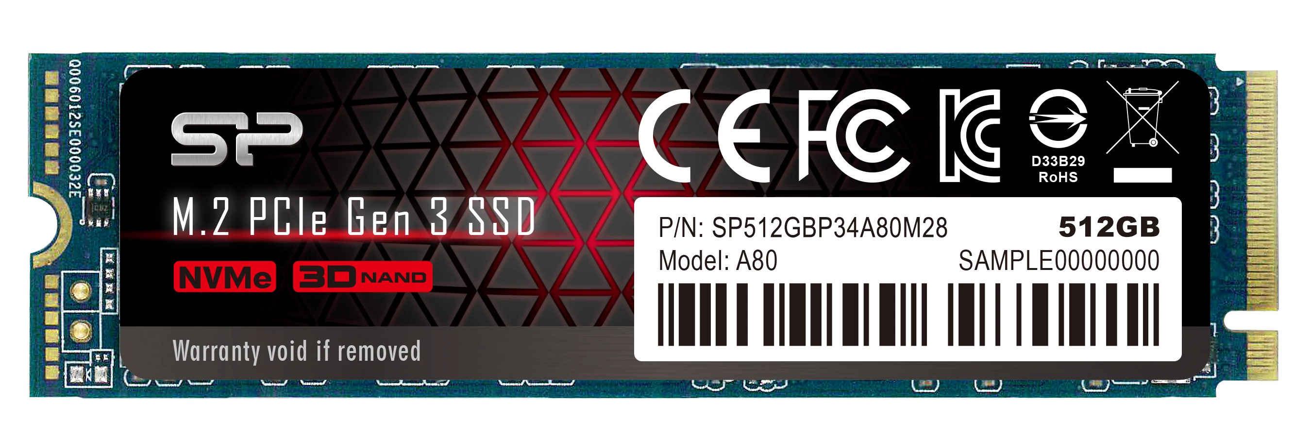 Silicon Power -Ace - A80, 512GB, M.2 PCIe Gen 3x4, SSD