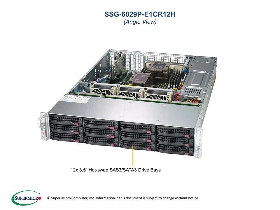 Supermicro SuperStorage SSG-6029P-E1CR12H 2U 12x3.5