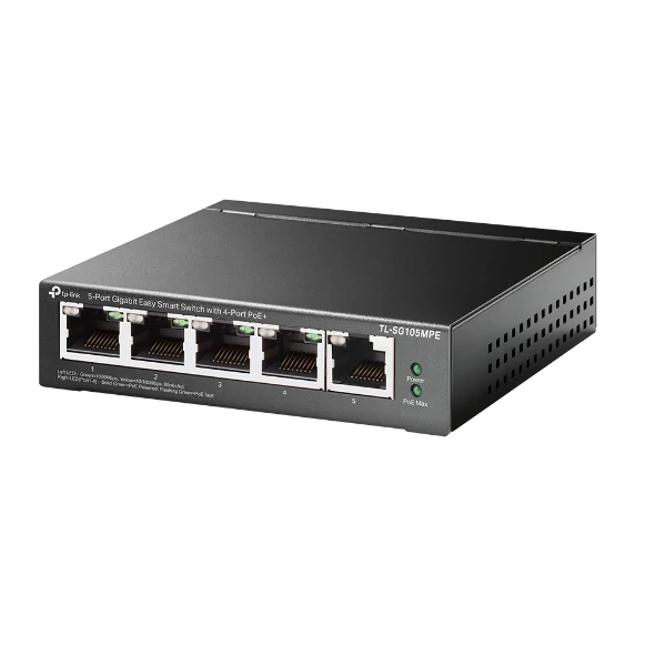 TP-Link TL-SG105MPE 5-Port Gigabit Easy Smart Switch with 4-Port PoE+