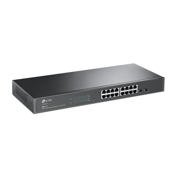 TP-LINK Switch 16x1000Mbps + 2xGigabit SFP, Menedzselhető, TL-SG2218