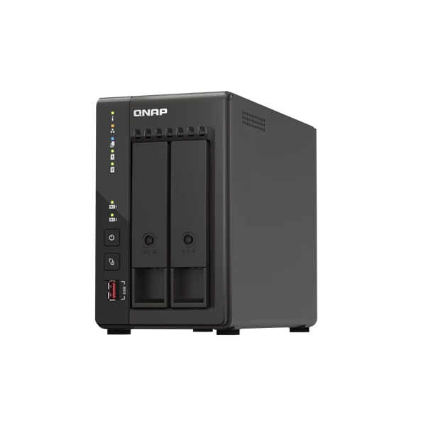 QNAP NAS 2 fiókos Celeron J6412 4x2,6GHz, 8GB RAM, 2x2500Mbps,2xHDMI1.4b, 2xUSB3.2Gen2, 2xM.2 2280 PCIe Slot- TS-253E-8G QNAP