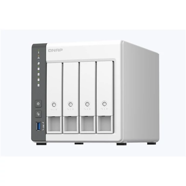 QNAP NAS 4 fiókos 4x2,0 GHz, 4GB RAM, 1x1000Mbps + 1x2500Mbps, 1xUSB3.2 - TS-433-4G