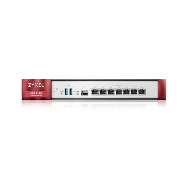 ZYXEL Tűzfal 7xLAN / WAN / DMZ (1000Mbps) 2xUSB 3.0 + 1konzol port, USGFLEX500-EU0101F