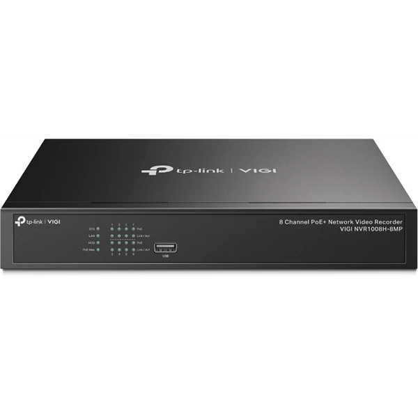 TP-LINK Video Recorder 8 csatornás POE + , VIGI NVR1008H-8MP TP-Link