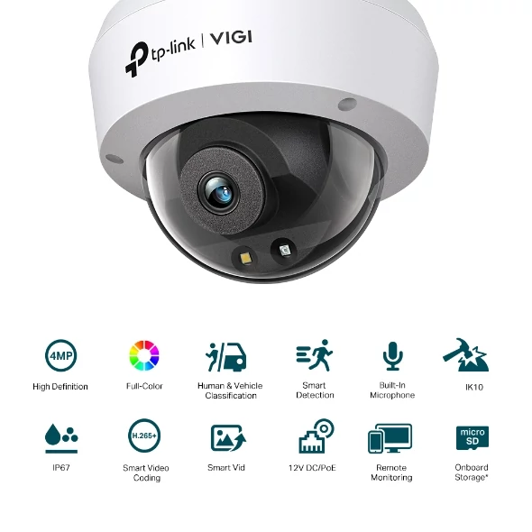 TP-LINK VIGI C240 (2.8mm) 4MP Full-Color Dome Network Camera