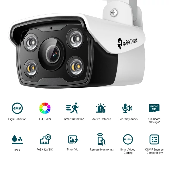 TP-LINK VIGI C340(2.8mm) 4MP Outdoor Full-Color Bullet Network Camera