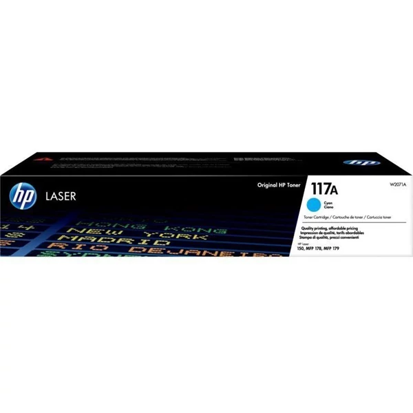 HP Toner (117A) W2071A ciánkék 700 / oldal Laser 150 / 178 / 179