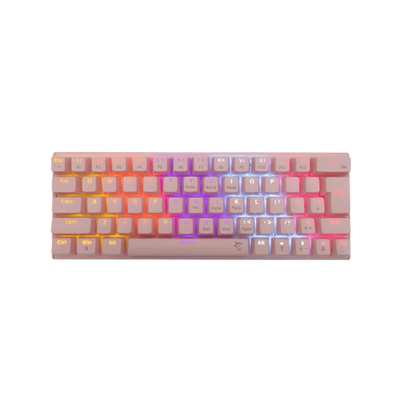 White Shark W029928  WAKIZASHI-P / BL-US pink mechanikus gamer billentyűzet, kék kapcs. (angol) White Shark