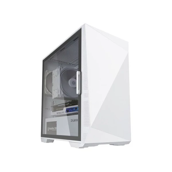 ZALMAN Ház Mini ATX Z1 ICEBERG WHITE Tápegység nélkül, Fehér Üvegfalú Zalman